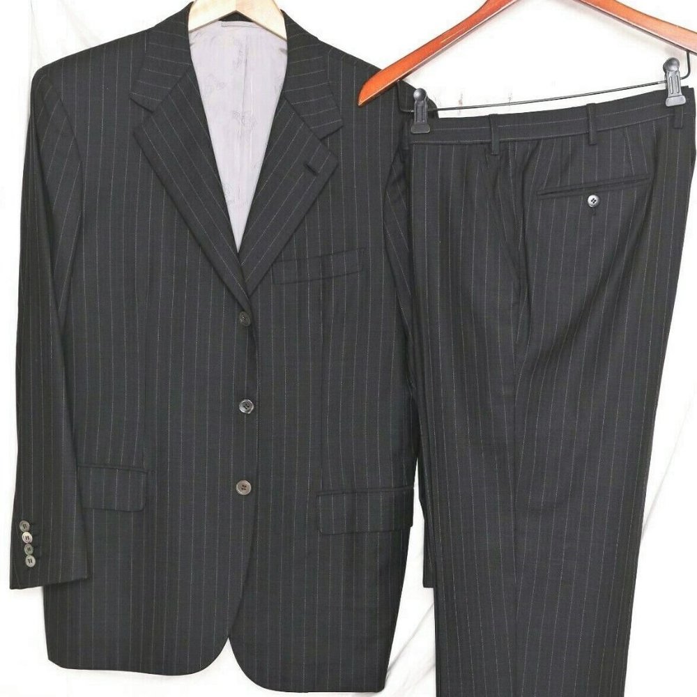BRIONI Palatino Suit_Gray Pinstripe_41R_Pants36x28